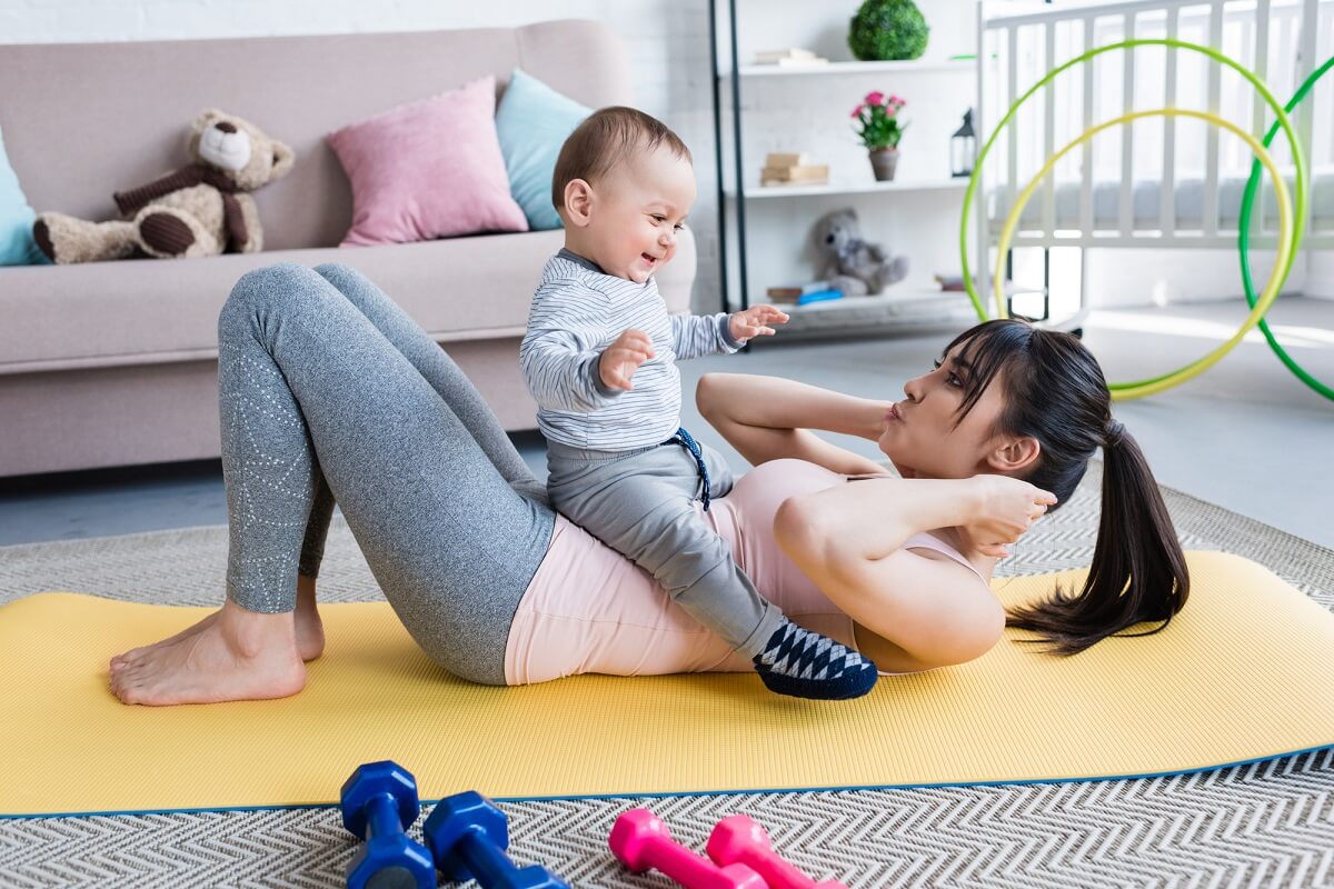 Der Nachwuchs ist beschäftigt und der Sport ist körperlich anstrengend - Eine ideale Kombination